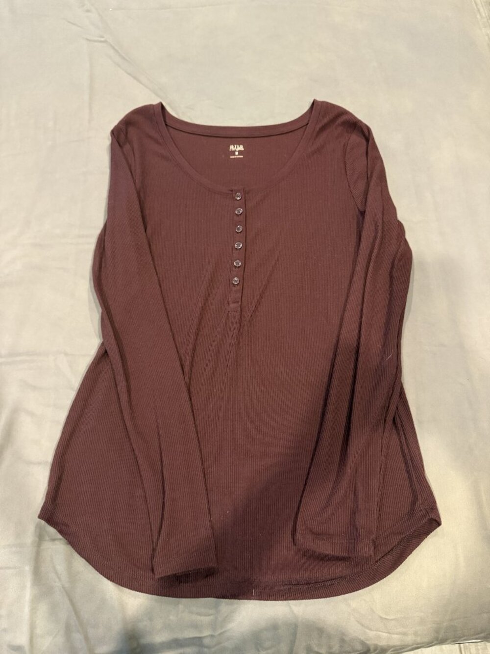 Long Sleeve Ribbed Shirt